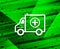 Ambulance icon nature sleek line abstract background illustration