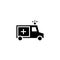 Ambulance icon solid. vehicle and transportation icon stock