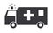 Ambulance icon on white background vector