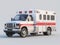 An ambulance isolated on white background