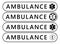 Ambulance Label Sticker. Emergency Banner. Vector