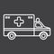 Ambulance line icon, medicine and healthcare