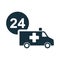 Ambulance medical van nonstop icon