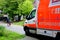 ambulance parked on street, concept providing urgent medical assistance, German medical services, Rapid Response Vehicles,