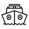 Ambulance rescue boat icon, outline style