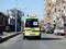 Ambulance on road responding for an emergency call of road accidents, Translation of Arabic text (