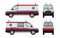 Ambulance service cars. Various views of ambulance