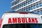 Ambulance on the signal, quick help in saving health and life