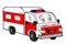 Ambulance siren cartoon design illustration