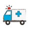 Ambulance with siren icon image