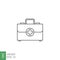 ambulance suitcase icon, line