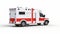 Ambulance Truck 3d Rendering On White Background