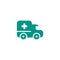 Ambulance truck emergency car icon design. medical vehicle vector illustration