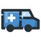 Ambulance Vector Filled Line Icon 32x32 Pixel Perfect. Editable