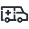 Ambulance Vector Line Icon 32x32 Pixel Perfect. Editable 2 Pixel