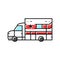 ambulance vehicle color icon vector illustration