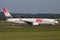 AMC Airlines Boeing 737-800 SU-BPZ from Egypt lining up runway in Graz