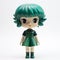 Amelia: Stylistic Manga Vinyl Toy With Short Green Hair