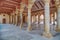 Amer Fort ancient architecture pillar structure at Jaipur, Rajasthan, India