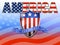 AMERICA American Flag and Shield Background