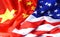 America - China interaction concept