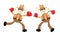 america cowboy fight boxing war cartoon doodle flat design vector illustration
