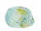 America. Deflated earth globe.