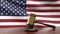 America flag with judge gavel 3d rendering