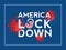 America lockdown preventing coronavirus or Covid 19 spread or outbreak, Prohibited from leaving the USA country. vector