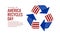 america recycles day banner template vector