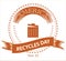 America recycles day sign and badge