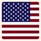 America square flag button, social media communication sign