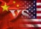 America versus China trade war concept