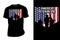 America veteran day t shirt mock up silhouette retro vintage