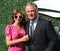 American actor, producer, and comedian Alec Baldwin with his wife Hilaria Thomas on the blue carpet before 2019 US Open opening 