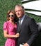 American actor, producer, and comedian Alec Baldwin with his wife Hilaria Thomas on the blue carpet before 2019 US Open opening