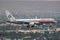 American Airlines Boeing 757 commercial airliner aircraft on approach to land at McCarran International Airport in Las Vegas