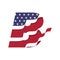 American Alphabet Flag Logo B