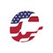 American Alphabet Flag Logo C