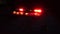 American Ambulance Light Bar Flashing at Night