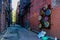 American Backyard with Street Art bricks in Seattle Washington U