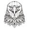 American bald eagle sticker monochrome