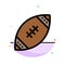 American, Ball, Football, Nfl, Rugby Abstract Flat Color Icon Template