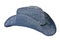 American blue straw cowboy hat