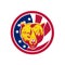 American Brown Bear USA Flag Icon