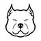 American bully dog head logo.