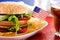 American Burger with flag