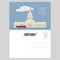 American capitol vector illustration, greeting card