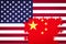 American and Chinese Relations Concept Image - Flags of China and the United States of America Jigsaw Puzzle
