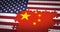 American and Chinese Relations Concept Image - Flags of China and the United States of America Jigsaw Puzzle